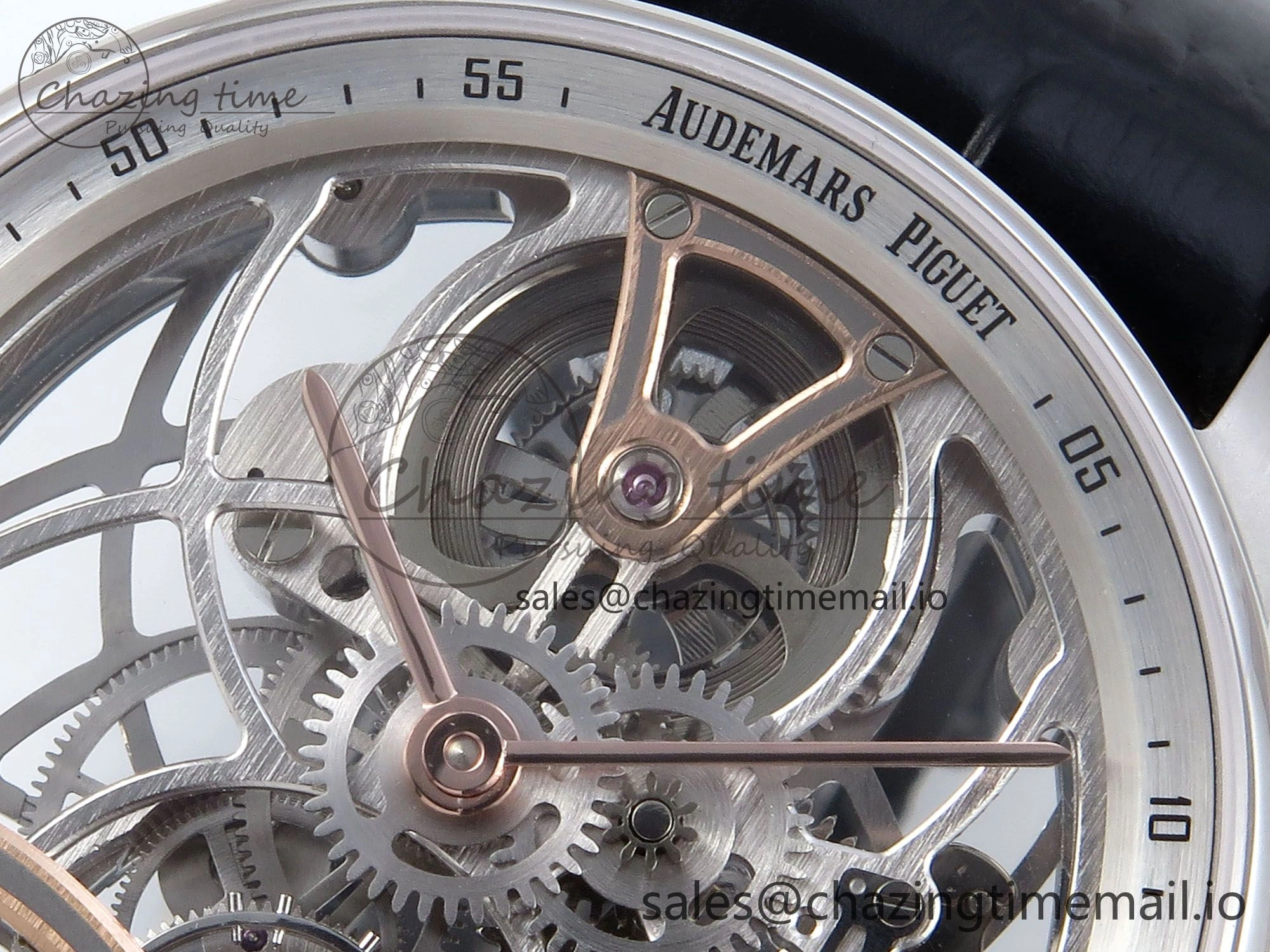 CODE 11.59 Tourbillon 26600 SS APPF Best Edition White Dial on Black Leather Strap A Fashionable 4301