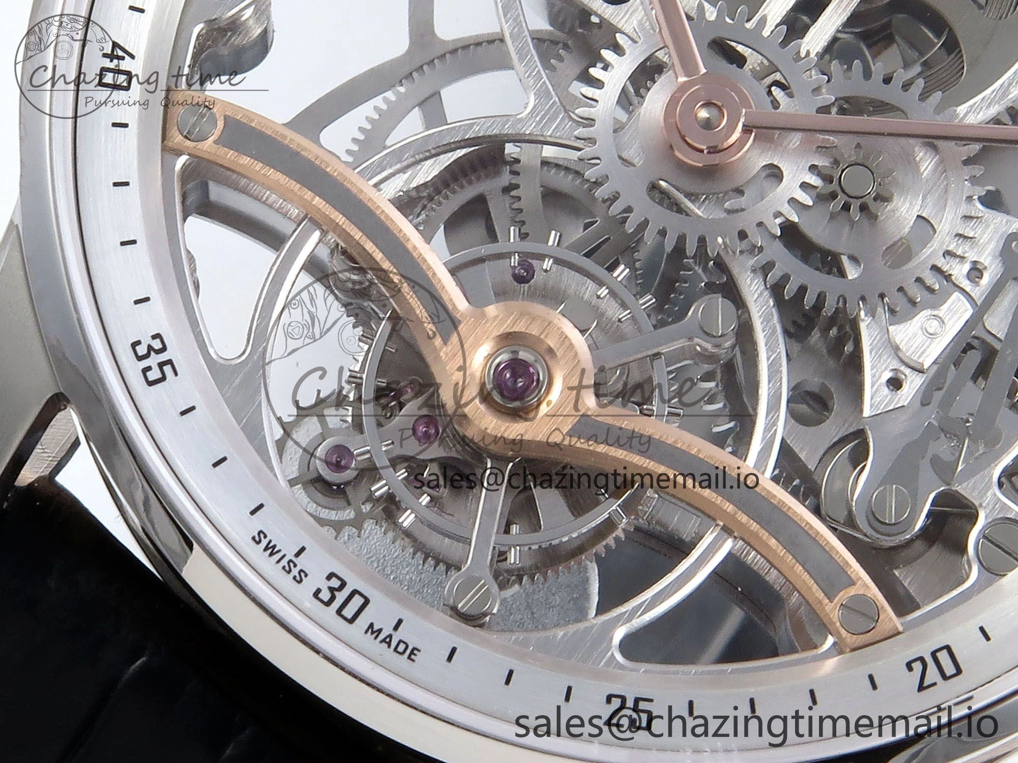 CODE 11.59 Tourbillon 26600 SS APPF Best Edition White Dial on Black Leather Strap A Fashionable 4301