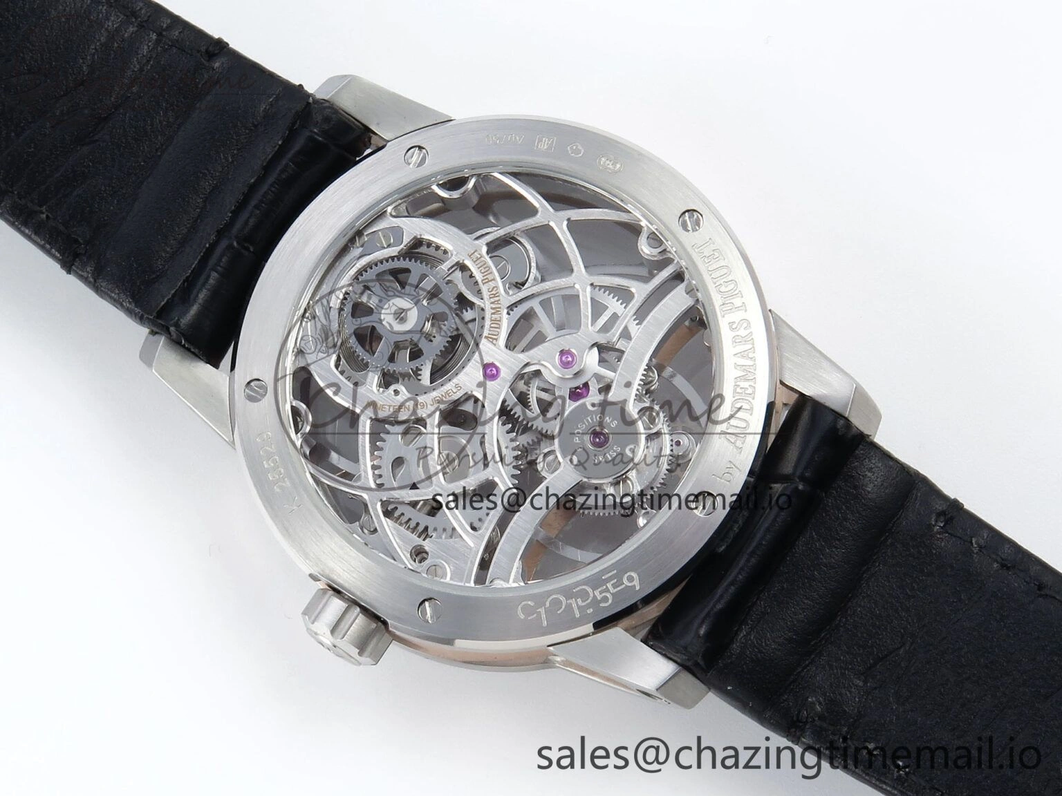 CODE 11.59 Tourbillon 26600 SS APPF Best Edition White Dial on Black Leather Strap A Fashionable 4301