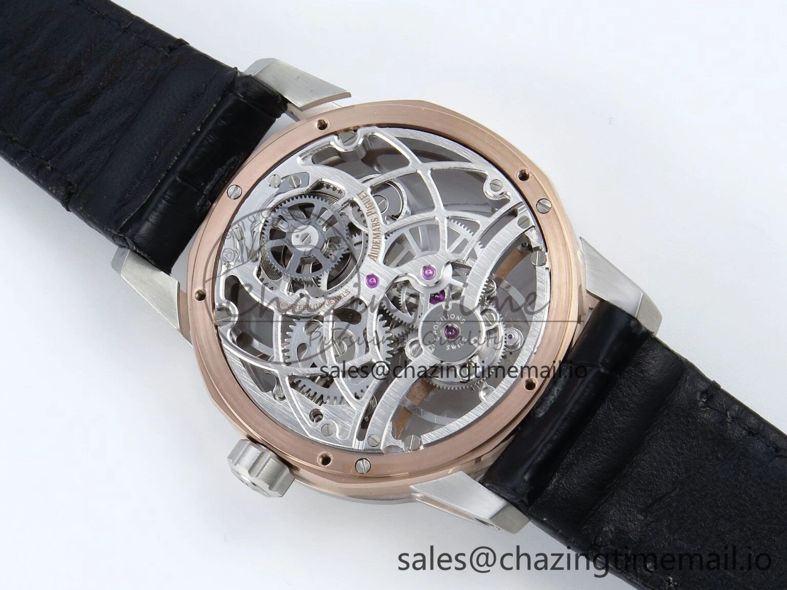 CODE 11.59 Tourbillon 26600 SS APPF Best Edition White Dial on Black Leather Strap A Fashionable 4301