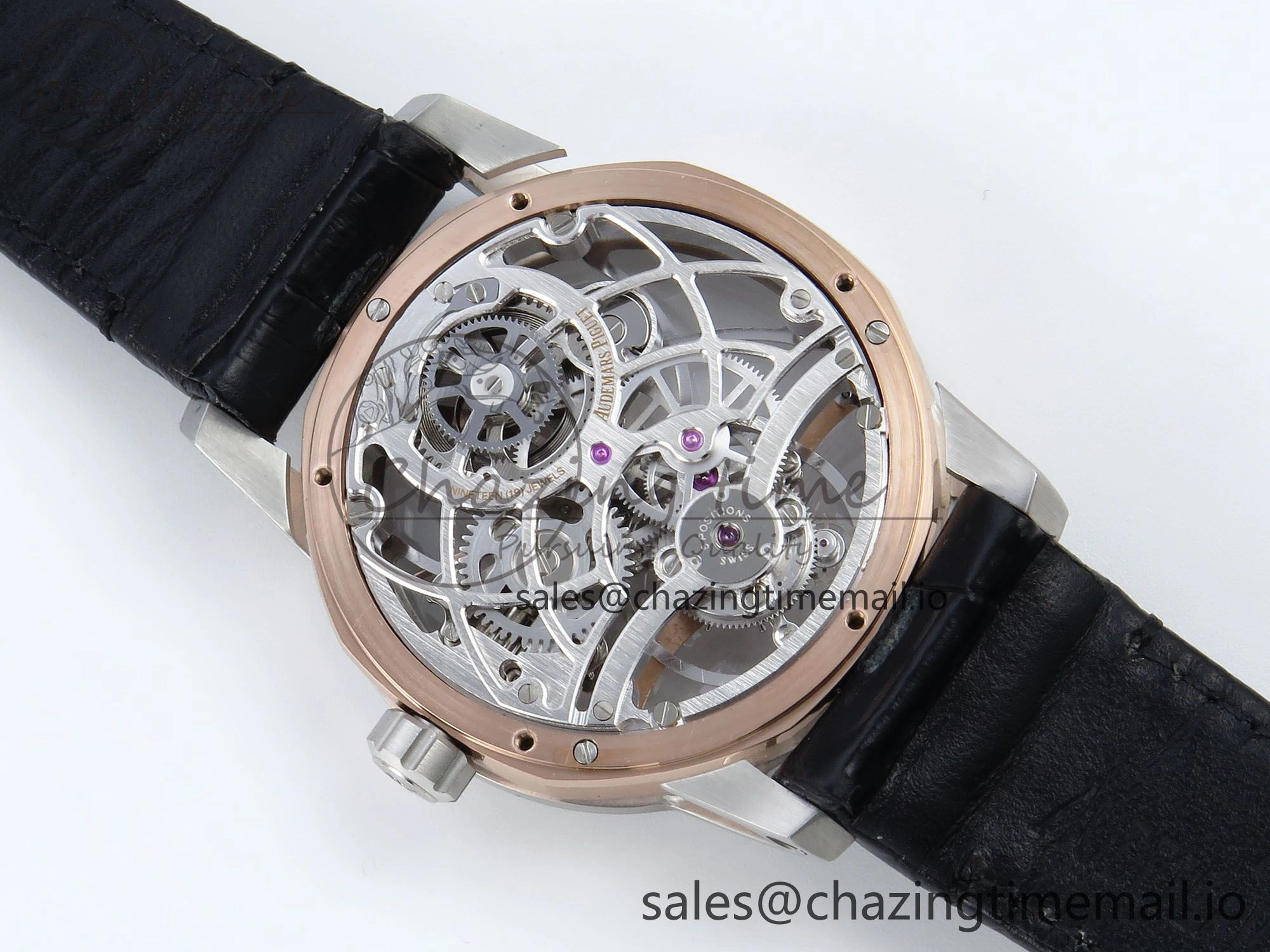 CODE 11.59 Tourbillon 26600 SS APPF Best Edition White Dial on Black Leather Strap A Fashionable 4301