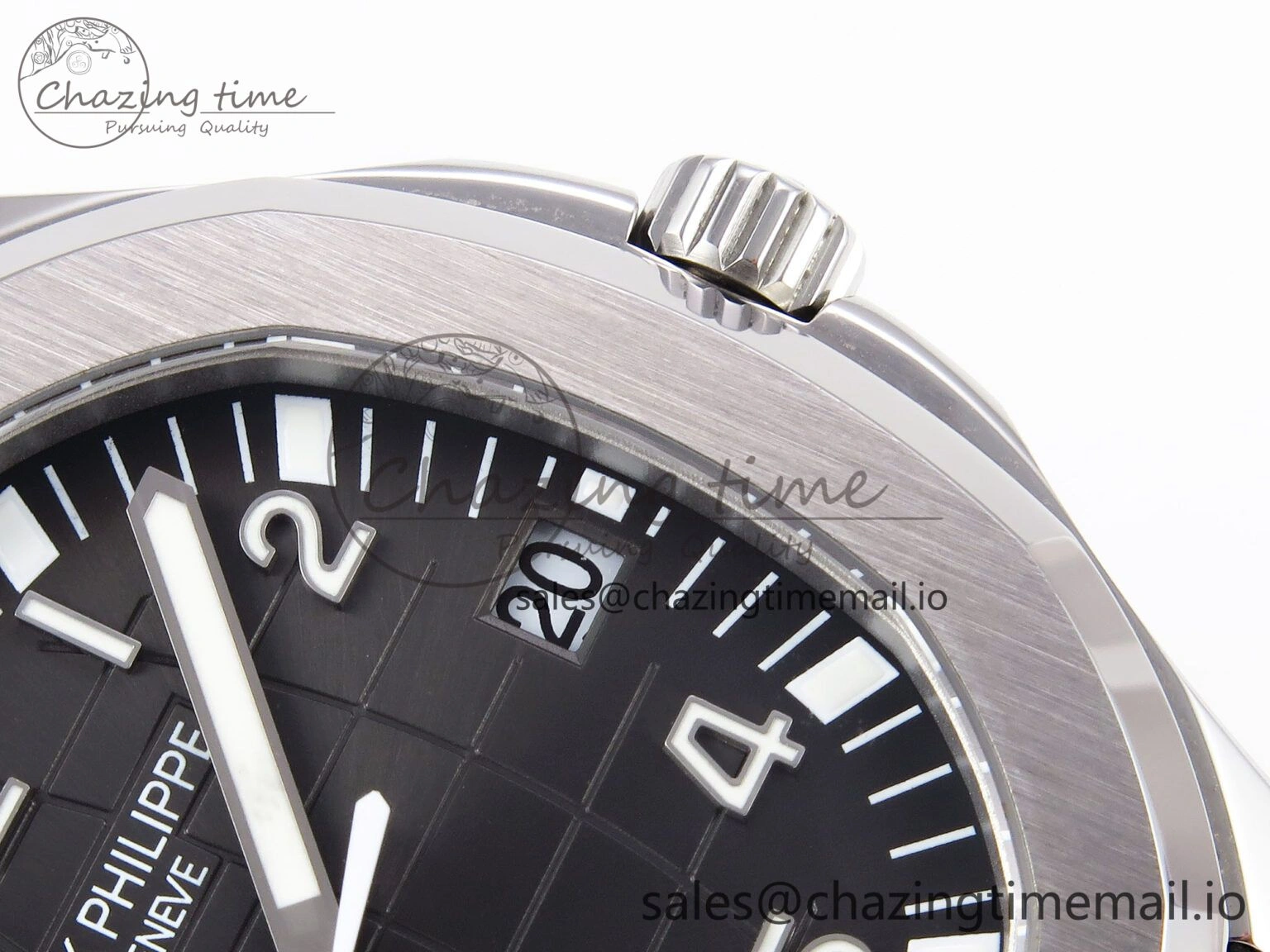 Original CUSTOM MODDED AQUANAUT 5167A SWF 1:1 Edition Gray Dial On Black Rubber Strap VSV324 Super Clone 10847