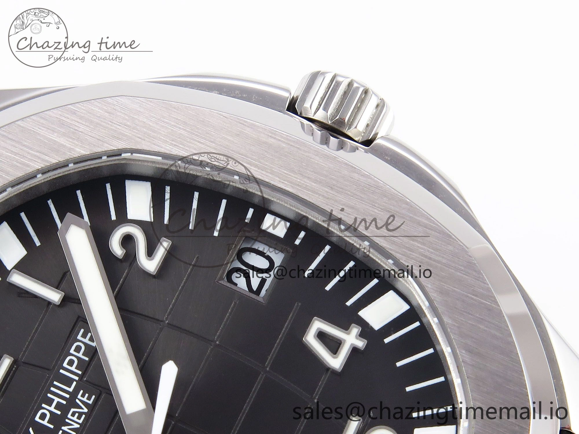 Original CUSTOM MODDED AQUANAUT 5167A SWF 1:1 Edition Gray Dial On Black Rubber Strap VSV324 Super Clone 10847