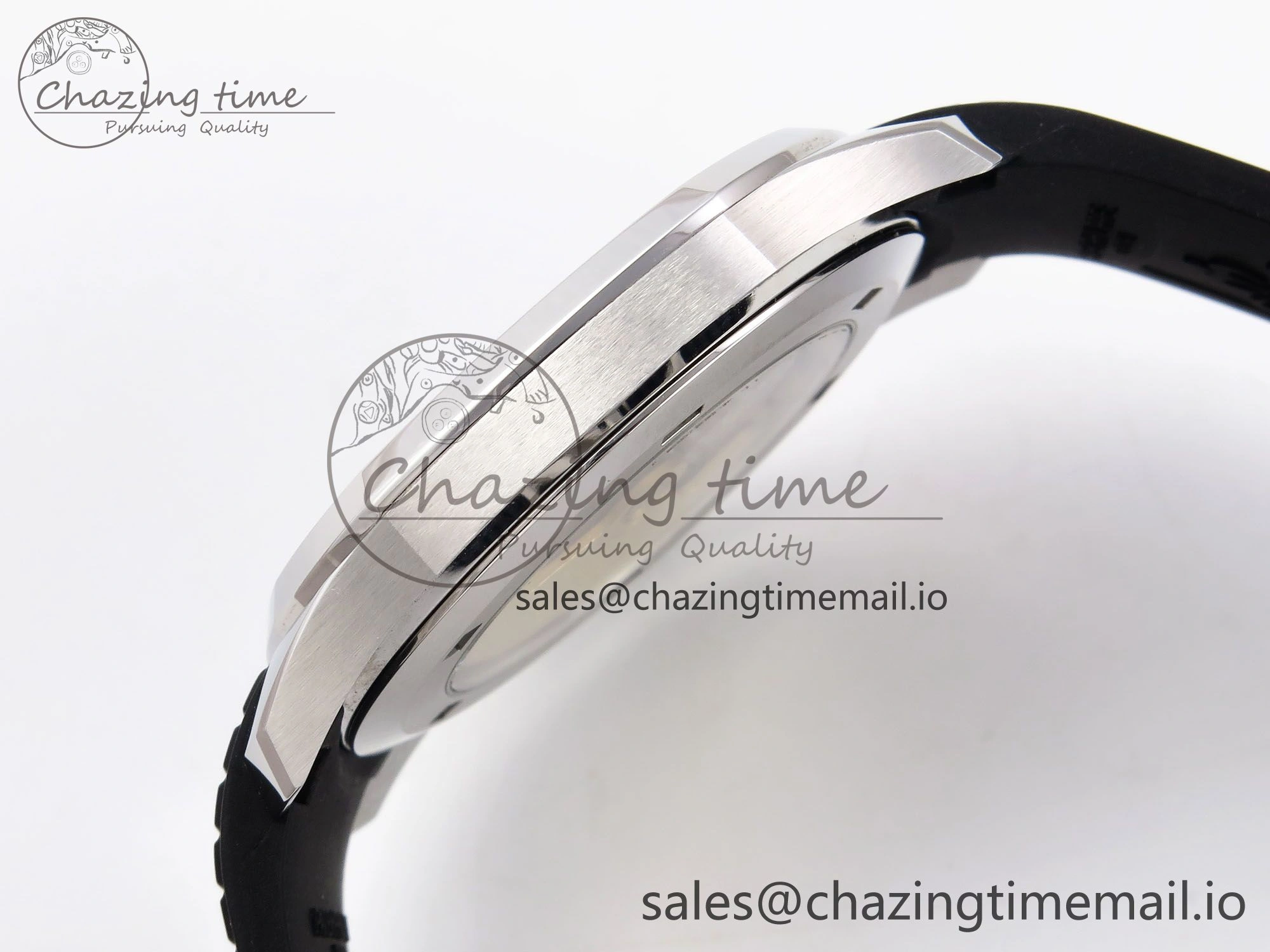 Original CUSTOM MODDED AQUANAUT 5167A SWF 1:1 Edition Gray Dial On Black Rubber Strap VSV324 Super Clone 10847