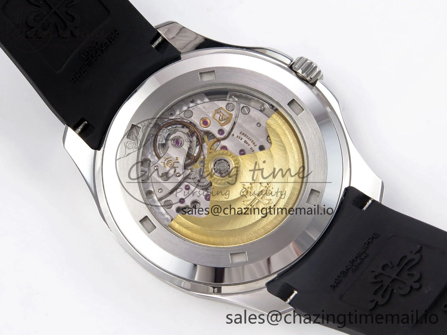 Original CUSTOM MODDED AQUANAUT 5167A SWF 1:1 Edition Gray Dial On Black Rubber Strap VSV324 Super Clone 10847