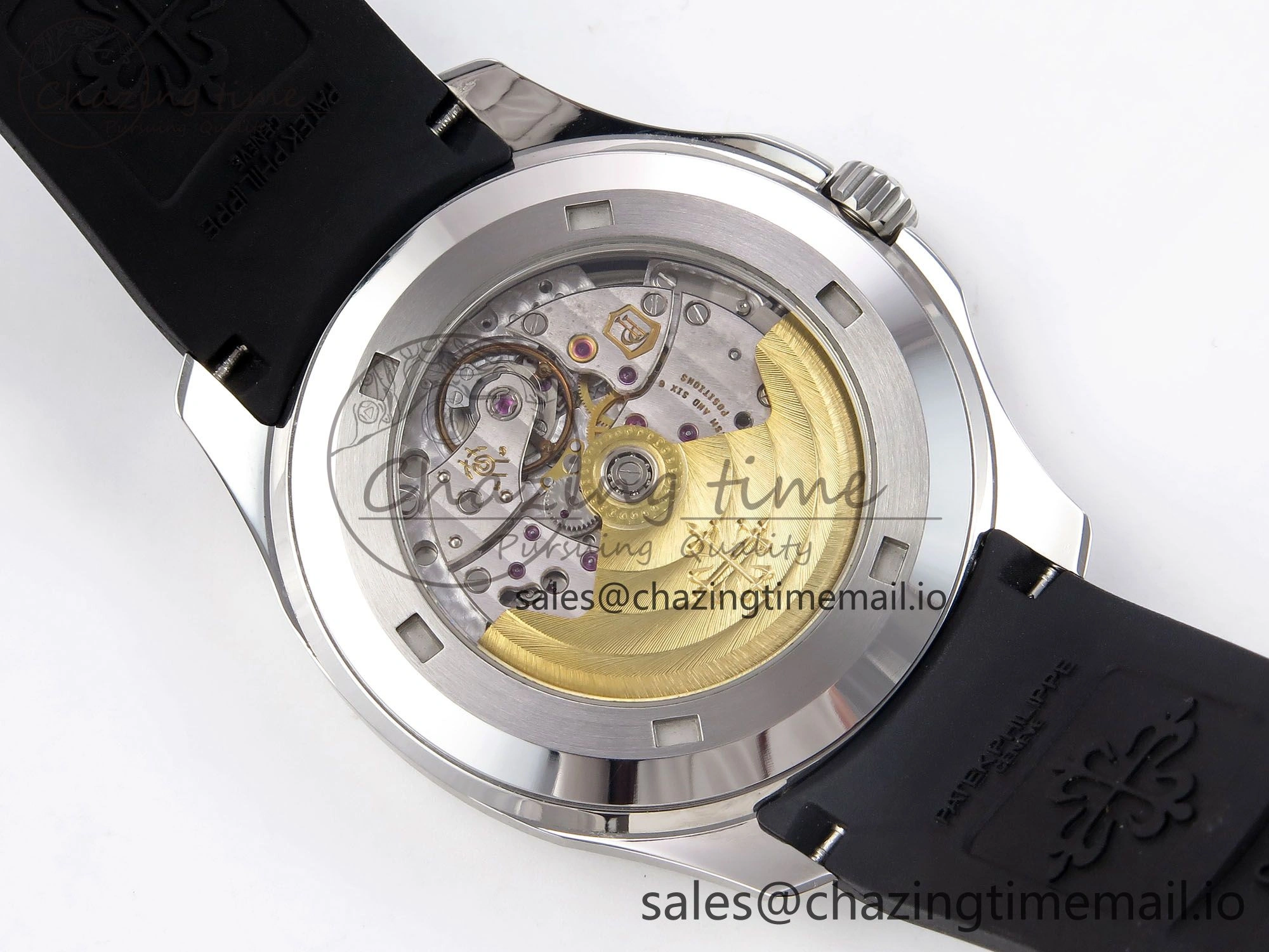 Original CUSTOM MODDED AQUANAUT 5167A SWF 1:1 Edition Gray Dial On Black Rubber Strap VSV324 Super Clone 10847