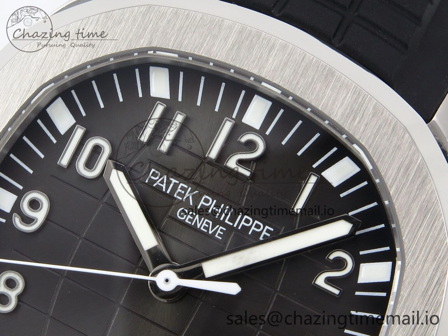 Original CUSTOM MODDED AQUANAUT 5167A SWF 1:1 Edition Gray Dial On Black Rubber Strap VSV324 Super Clone 10847