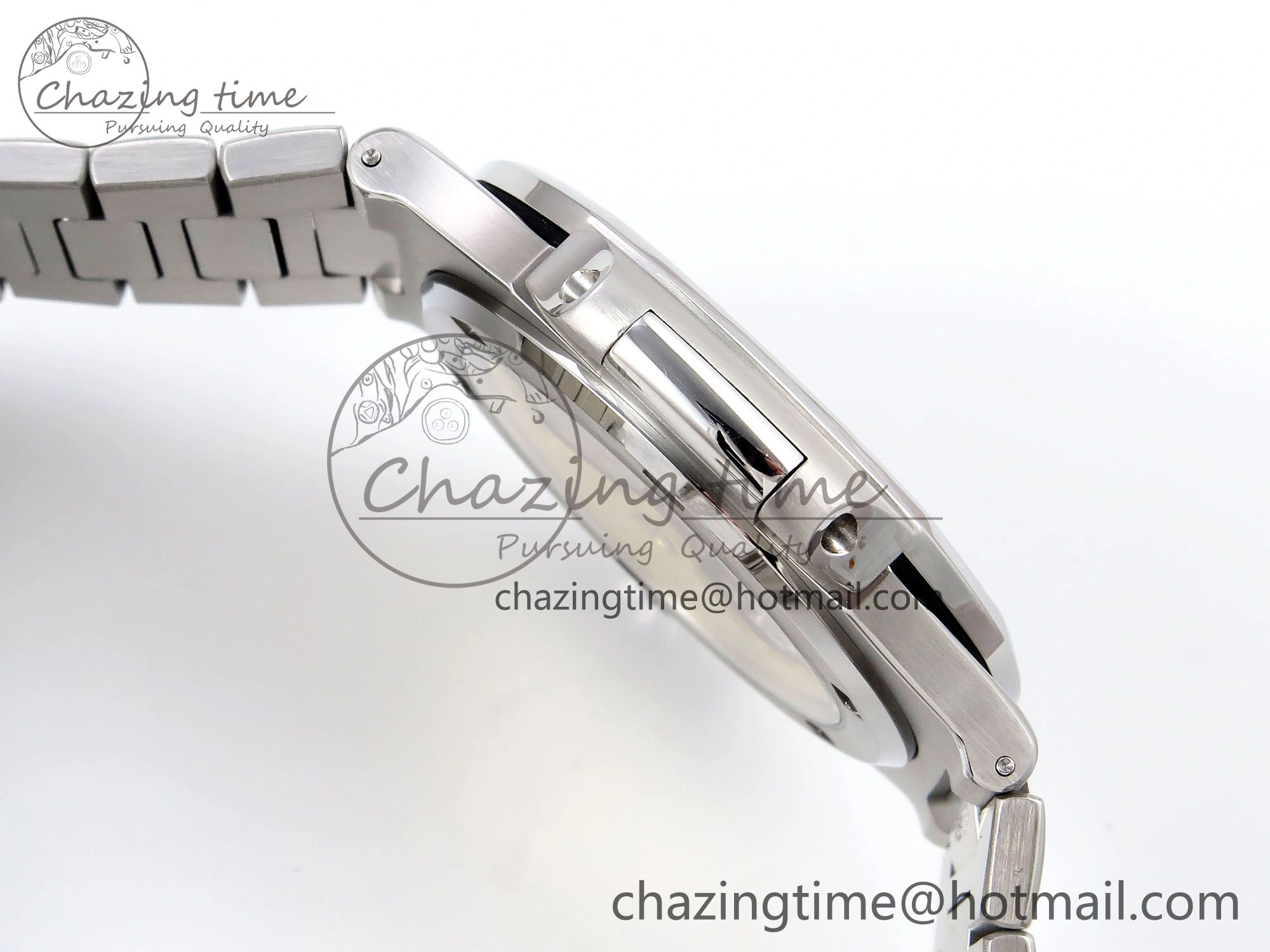 Supportive CUSTOM MODDED NAUTILUS 5711 1300A-001 BUFF 1:1 Edition Diamonds Bezel Green Dial On SS Bracelet PPM324 Super Clone 10851