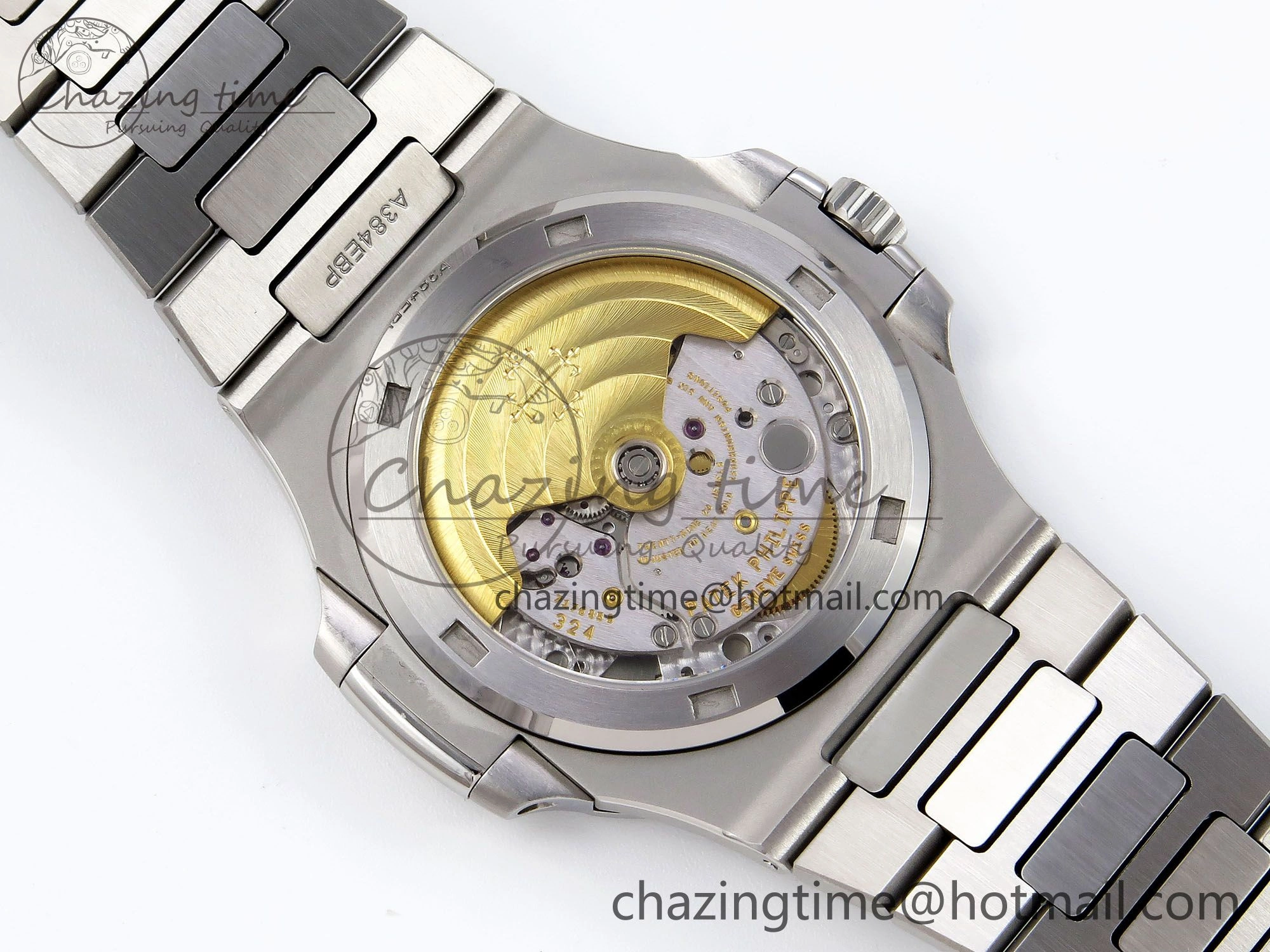 Supportive CUSTOM MODDED NAUTILUS 5711 1300A-001 BUFF 1:1 Edition Diamonds Bezel Green Dial On SS Bracelet PPM324 Super Clone 10851