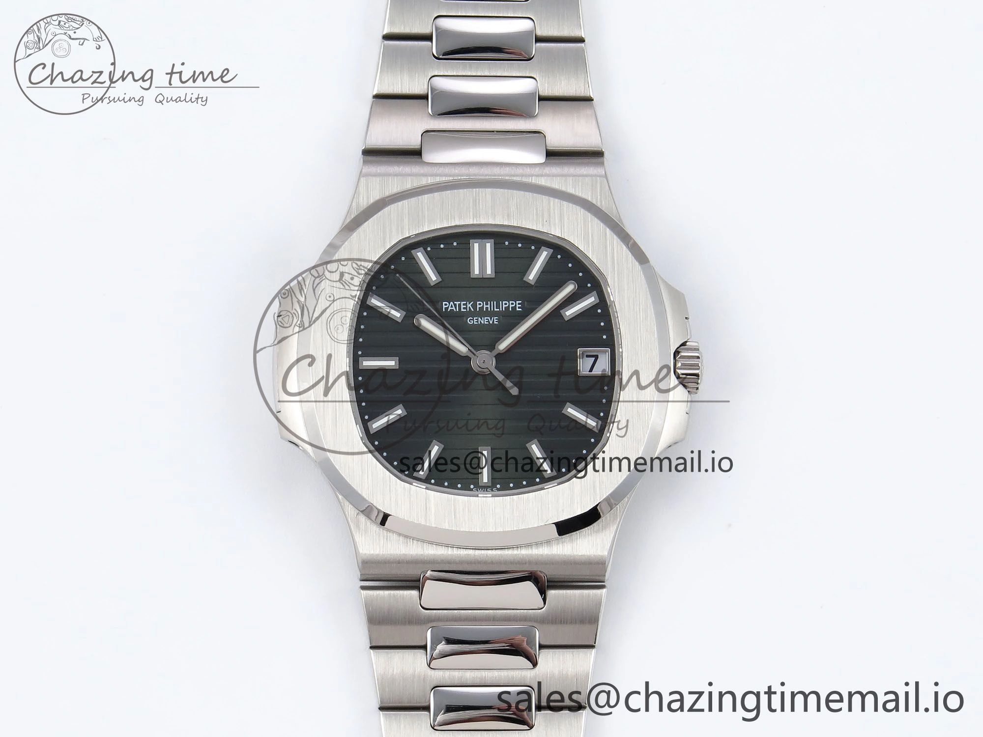 CUSTOM MODDED NAUTILUS 5711 1300A-001 SWF 1:1 Edition Green Dial On SS Bracelet PPM324 Super Clone ModernLook 8718