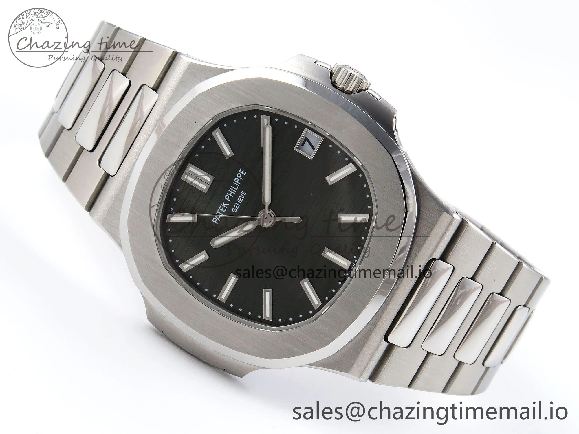 CUSTOM MODDED NAUTILUS 5711 1300A-001 SWF 1:1 Edition Green Dial On SS Bracelet PPM324 Super Clone ModernLook 8718