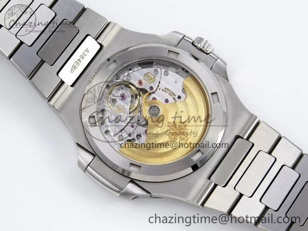 TravelReady CUSTOM MODDED NAUTILUS 5711 1A SS SWF 1:1 BEST EDITION BLUE DIAL ON SS BRACELET VSV Engravings 10855