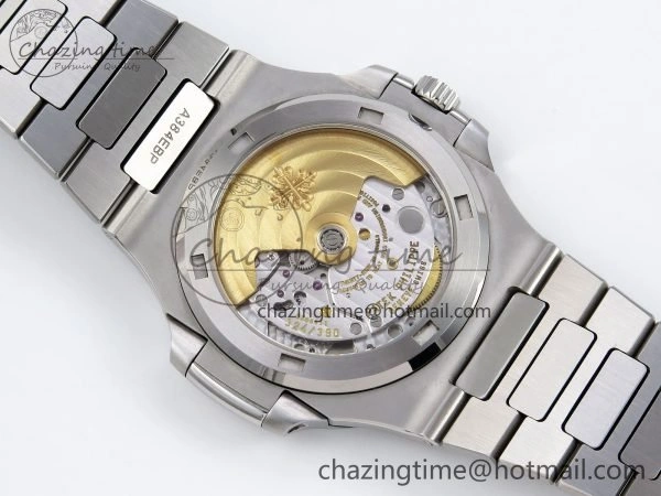 TravelReady CUSTOM MODDED NAUTILUS 5711 1A SS SWF 1:1 BEST EDITION BLUE DIAL ON SS BRACELET VSV Engravings 10855