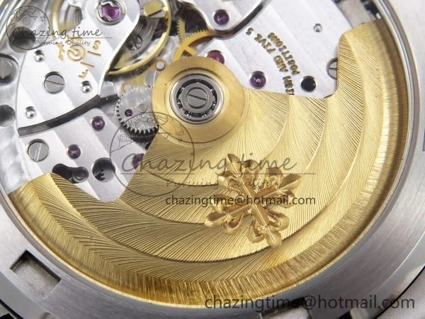 TravelReady CUSTOM MODDED NAUTILUS 5711 1A SS SWF 1:1 BEST EDITION BLUE DIAL ON SS BRACELET VSV Engravings 10855
