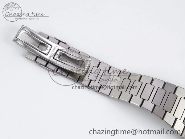 TravelReady CUSTOM MODDED NAUTILUS 5711 1A SS SWF 1:1 BEST EDITION BLUE DIAL ON SS BRACELET VSV Engravings 10855