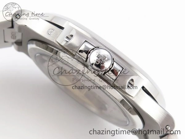 CUSTOM MODDED NAUTILUS 5712 SS VSV 1:1 BEST EDITION BLUE DIAL ON SS BRACELET A240 SUPER CLONE V3 (New Folding Clasp) Soft 10844