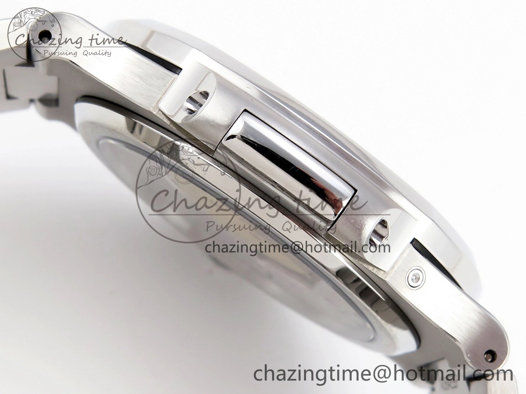 CUSTOM MODDED NAUTILUS 5712 SS VSV 1:1 BEST EDITION BLUE DIAL ON SS BRACELET A240 SUPER CLONE V3 (New Folding Clasp) Soft 10844