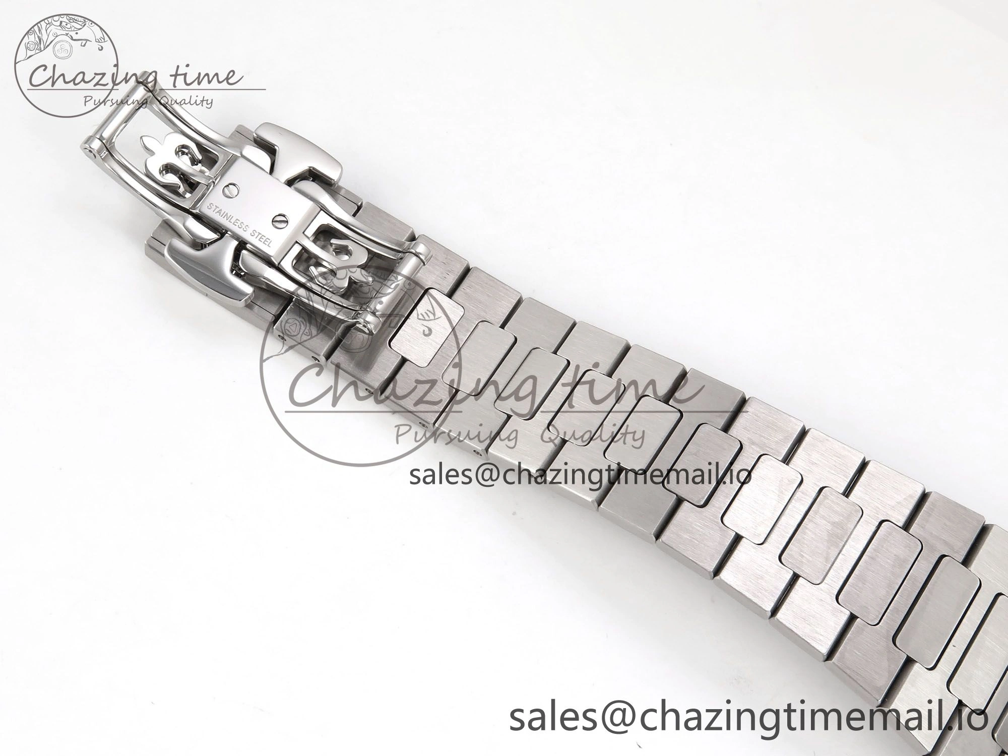 CUSTOM MODDED NAUTILUS 5712 SS VSV 1:1 BEST EDITION BLUE DIAL ON SS BRACELET A240 SUPER CLONE V3 (New Folding Clasp) Soft 10844
