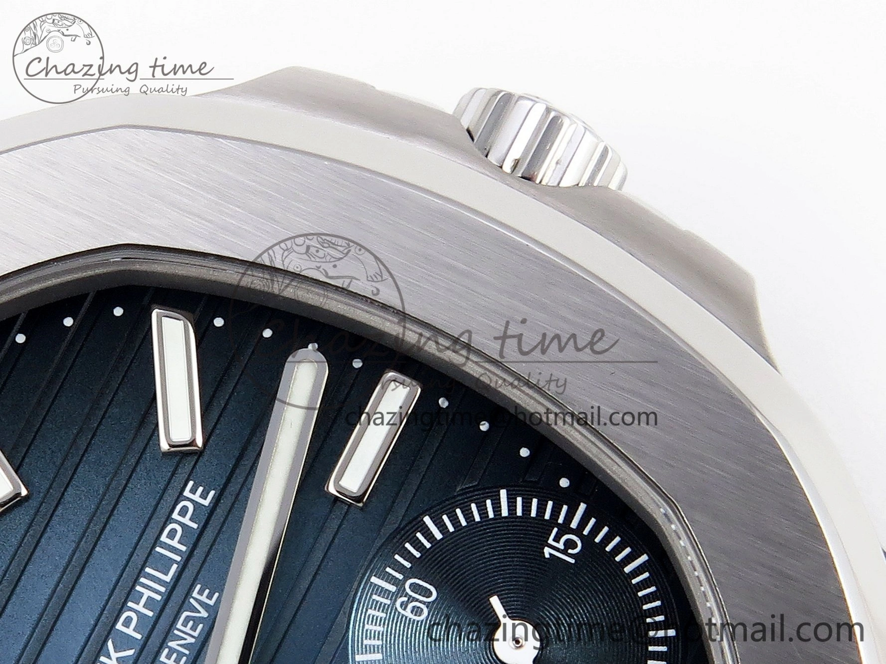 CUSTOM MODDED NAUTILUS 5712 SS VSV 1:1 BEST EDITION BLUE DIAL ON SS BRACELET A240 SUPER CLONE V3 (New Folding Clasp) Soft 10844