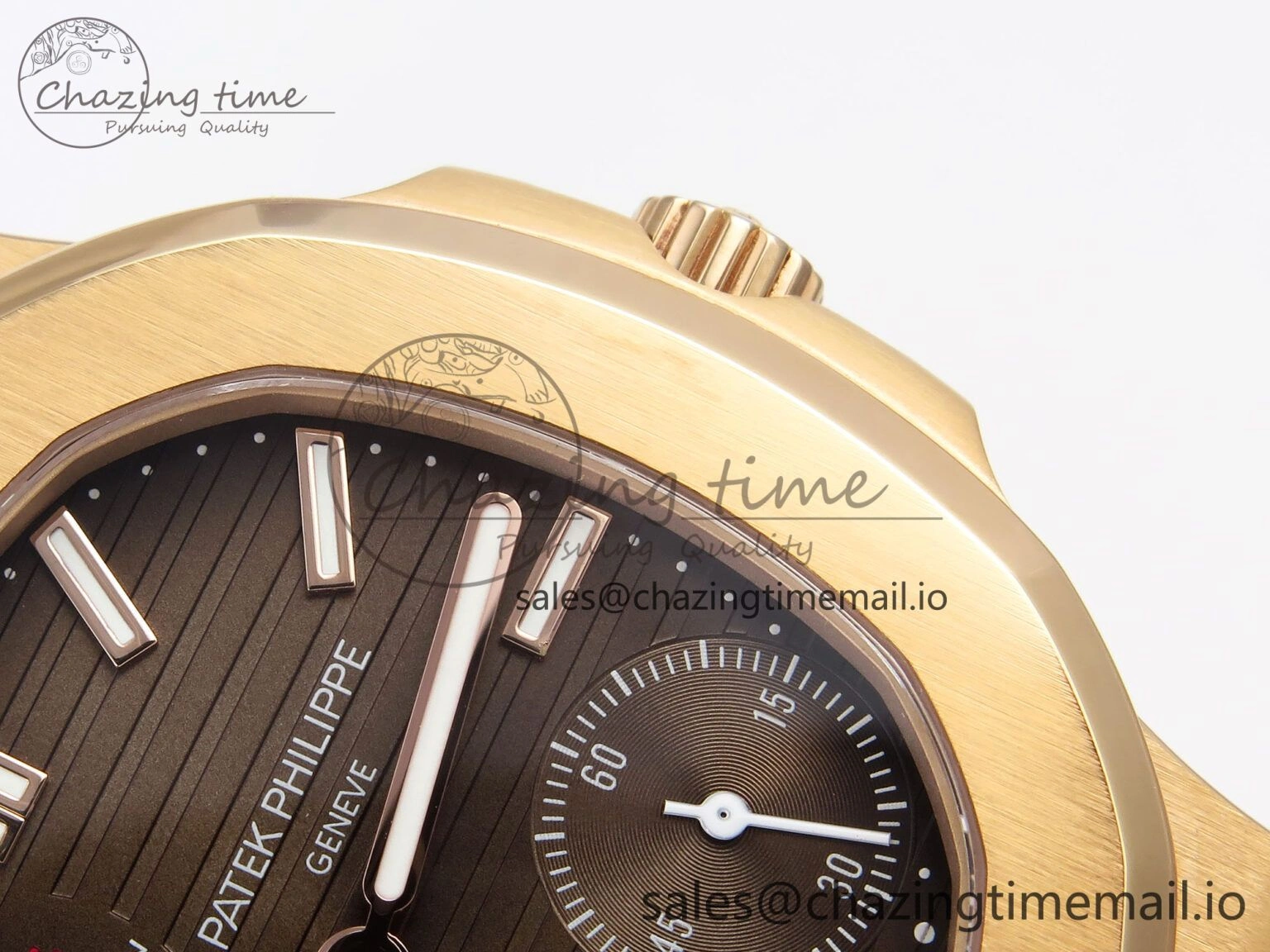 CUSTOM MODDED NAUTILUS 5712 1R SWF 1:1 Edition Brown Dial On RG Bracelet PPM240 Super Clone Youthful 8702