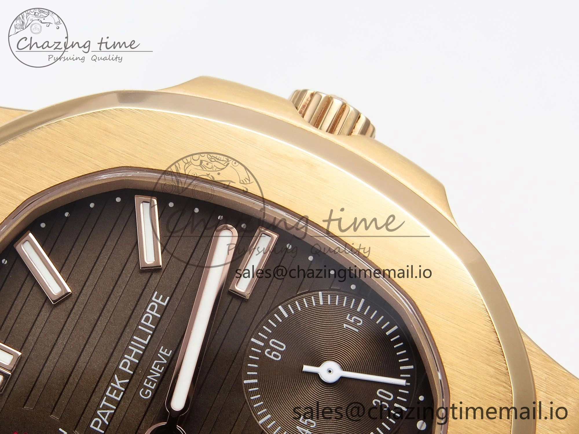 CUSTOM MODDED NAUTILUS 5712 1R SWF 1:1 Edition Brown Dial On RG Bracelet PPM240 Super Clone Youthful 8702