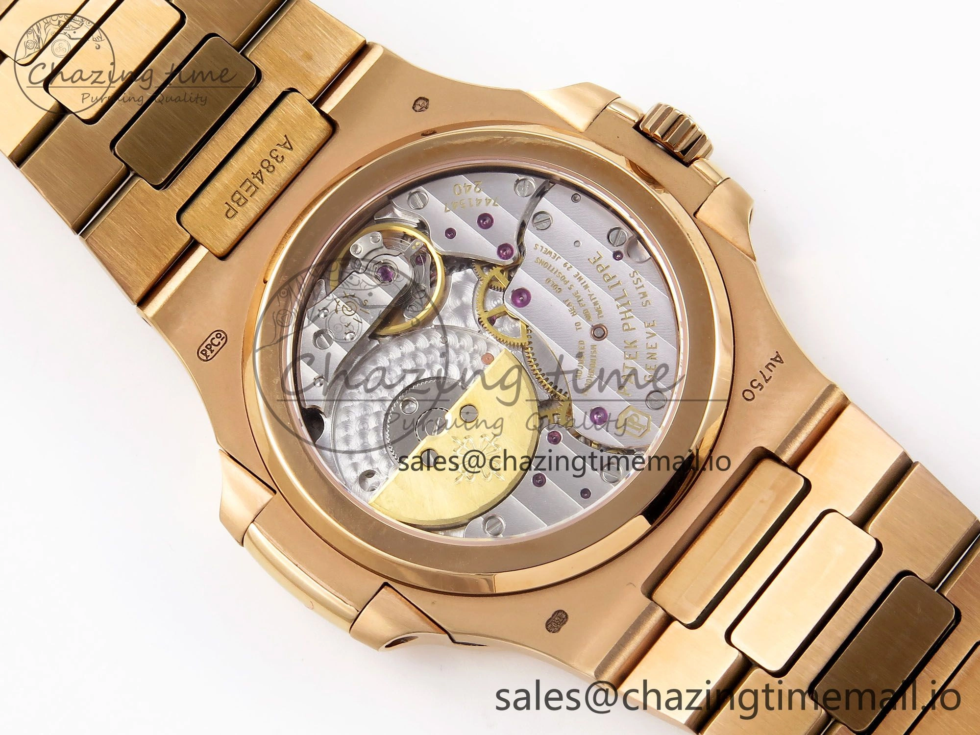 CUSTOM MODDED NAUTILUS 5712 1R SWF 1:1 Edition Brown Dial On RG Bracelet PPM240 Super Clone Youthful 8702