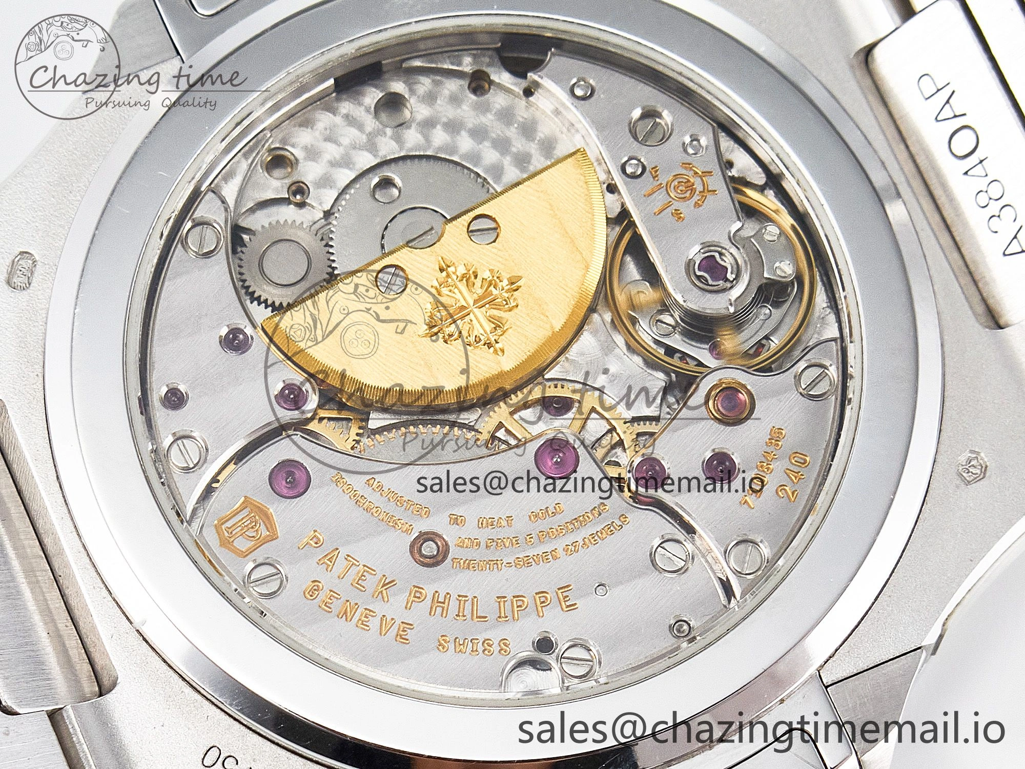 CUSTOM MODDED NAUTILUS 5740 1G Perpetual Calendar PPM 1:1 BEST EDITION BLUE DIAL ON SS BRACELET PPM240 Q SUPER CLONE MOVEMENT HighQuality 10838