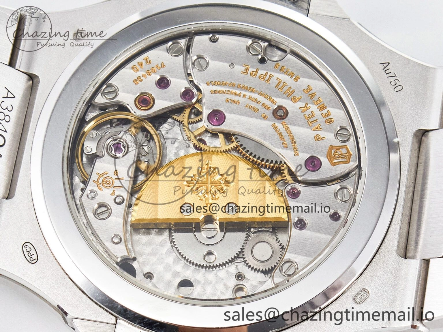 CUSTOM MODDED NAUTILUS 5740 1G Perpetual Calendar PPM 1:1 BEST EDITION BLUE DIAL ON SS BRACELET PPM240 Q SUPER CLONE MOVEMENT HighQuality 10838