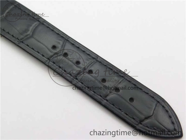 Durable Calatrava 5120 SS TWF Best Edition White Dial on Black Leather Strap A240 (Free Bracelet) 8955