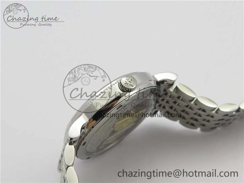 TimelessDesign Calatrava 5120 SS TWF Best Edition White Dial on SS Bracelet A240 (Free Leather) 8959
