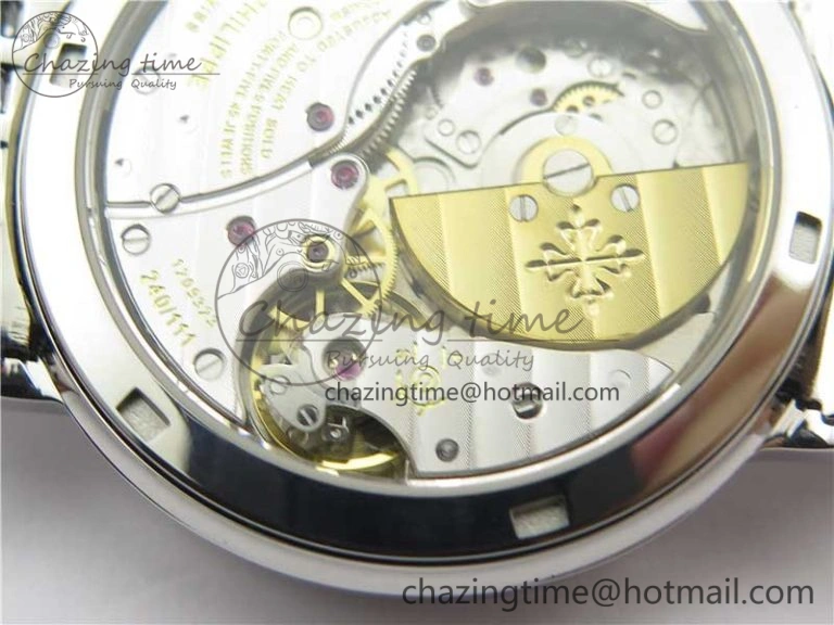 TimelessDesign Calatrava 5120 SS TWF Best Edition White Dial on SS Bracelet A240 (Free Leather) 8959
