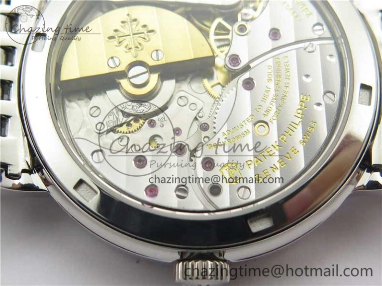 TimelessDesign Calatrava 5120 SS TWF Best Edition White Dial on SS Bracelet A240 (Free Leather) 8959