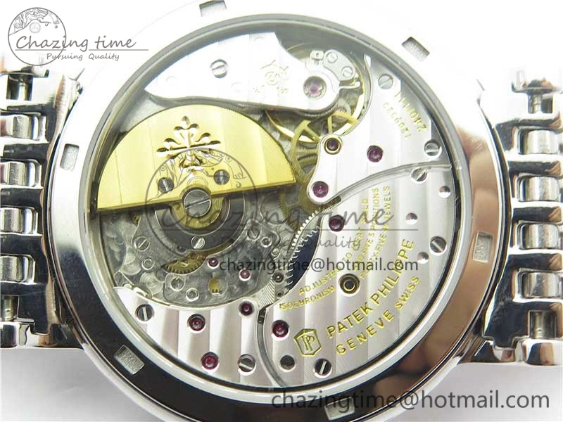 TimelessDesign Calatrava 5120 SS TWF Best Edition White Dial on SS Bracelet A240 (Free Leather) 8959