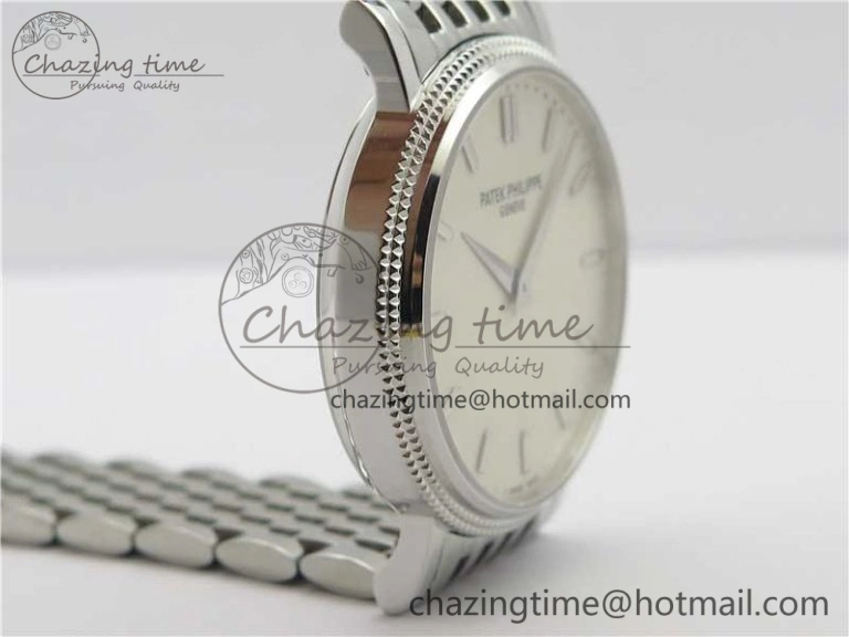 TimelessDesign Calatrava 5120 SS TWF Best Edition White Dial on SS Bracelet A240 (Free Leather) 8959
