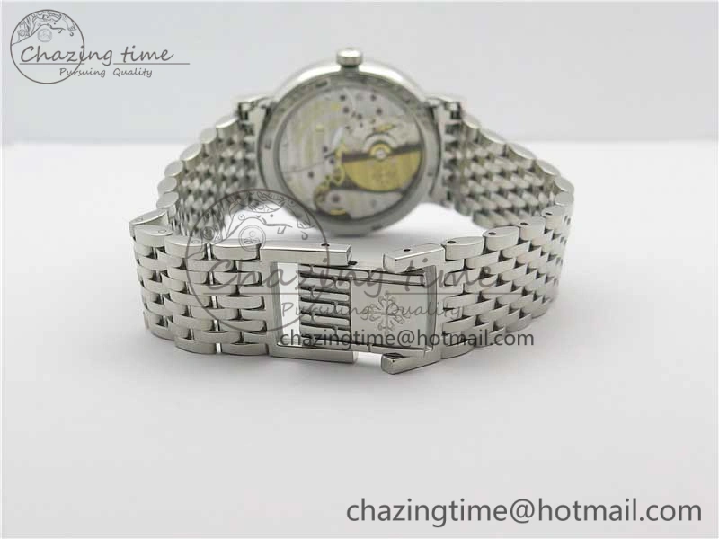 TimelessDesign Calatrava 5120 SS TWF Best Edition White Dial on SS Bracelet A240 (Free Leather) 8959