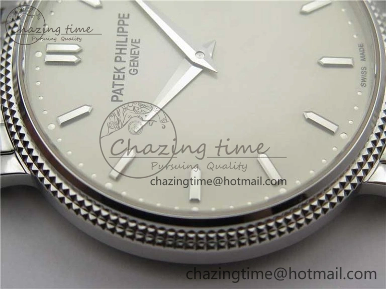 TimelessDesign Calatrava 5120 SS TWF Best Edition White Dial on SS Bracelet A240 (Free Leather) 8959