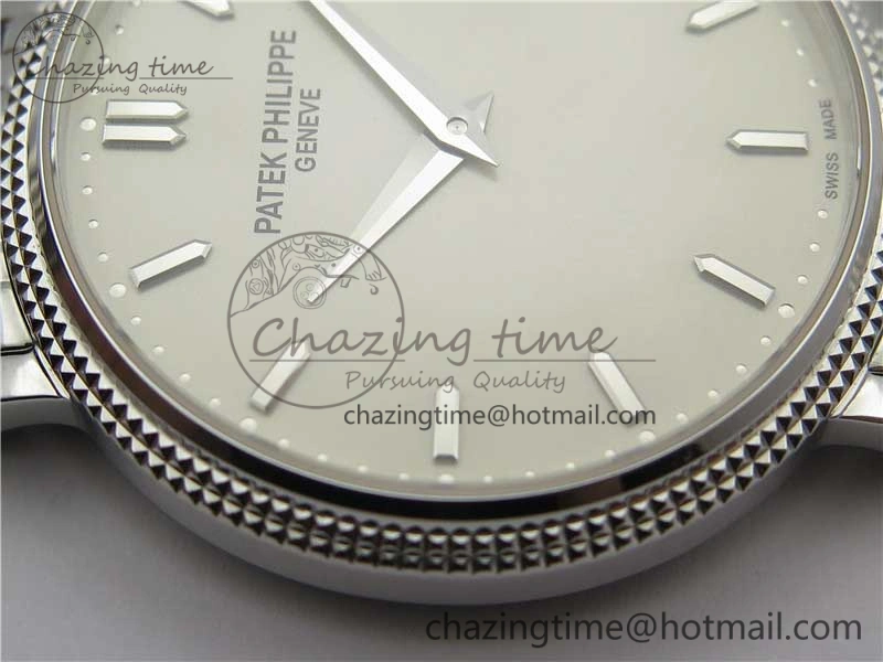 TimelessDesign Calatrava 5120 SS TWF Best Edition White Dial on SS Bracelet A240 (Free Leather) 8959