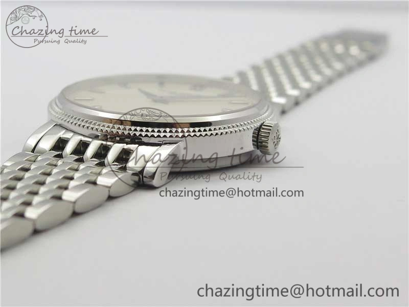 TimelessDesign Calatrava 5120 SS TWF Best Edition White Dial on SS Bracelet A240 (Free Leather) 8959