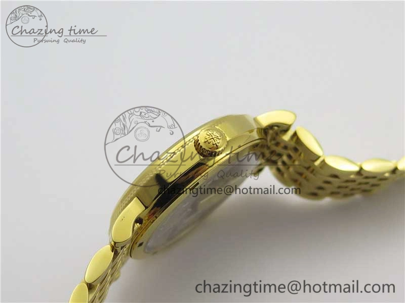 Calatrava 5120 YG TWF Best Edition White Dial on YG Bracelet A240 (Free Leather) Tailored 8960