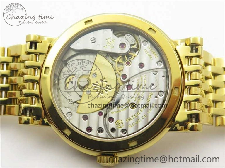 Calatrava 5120 YG TWF Best Edition White Dial on YG Bracelet A240 (Free Leather) Tailored 8960