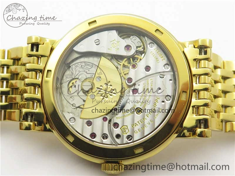 Calatrava 5120 YG TWF Best Edition White Dial on YG Bracelet A240 (Free Leather) Tailored 8960