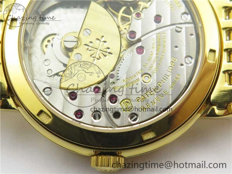 Calatrava 5120 YG TWF Best Edition White Dial on YG Bracelet A240 (Free Leather) Tailored 8960