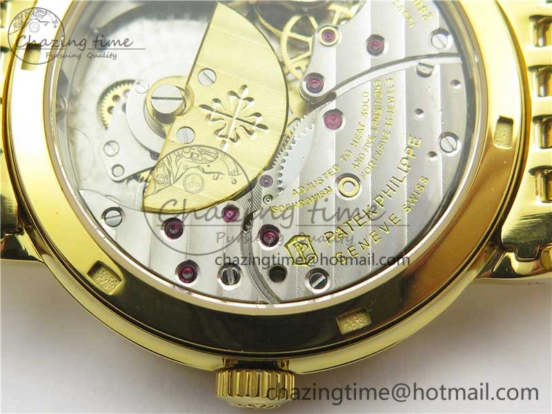 Calatrava 5120 YG TWF Best Edition White Dial on YG Bracelet A240 (Free Leather) Tailored 8960