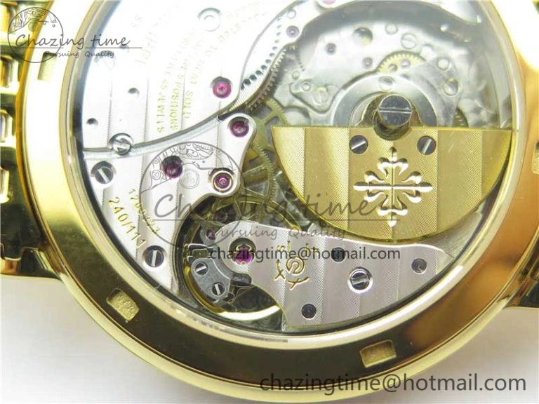 Calatrava 5120 YG TWF Best Edition White Dial on YG Bracelet A240 (Free Leather) Tailored 8960