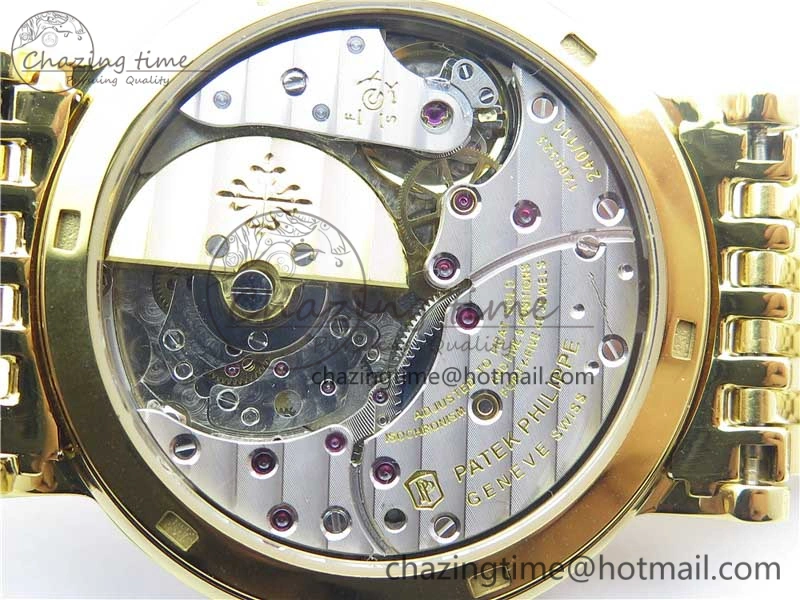 Calatrava 5120 YG TWF Best Edition White Dial on YG Bracelet A240 (Free Leather) Tailored 8960
