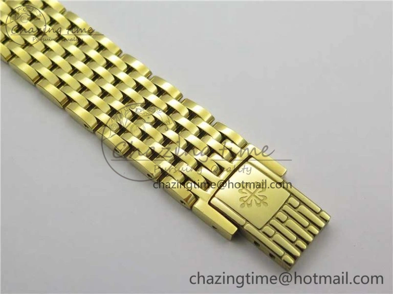 Calatrava 5120 YG TWF Best Edition White Dial on YG Bracelet A240 (Free Leather) Tailored 8960