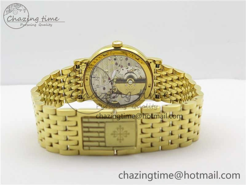 Calatrava 5120 YG TWF Best Edition White Dial on YG Bracelet A240 (Free Leather) Tailored 8960