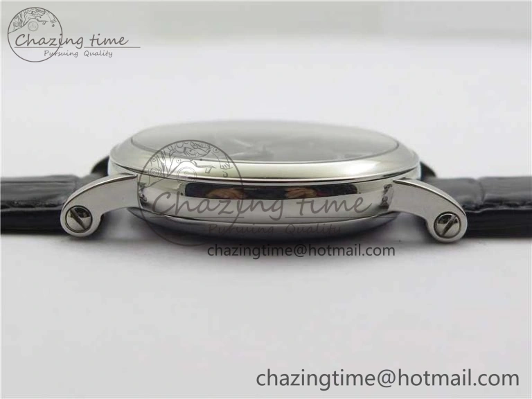 Calatrava 5153 SS ZF 1:1 Best Edition Black Dial on Black Leather Strap A324CS Resilient 8876