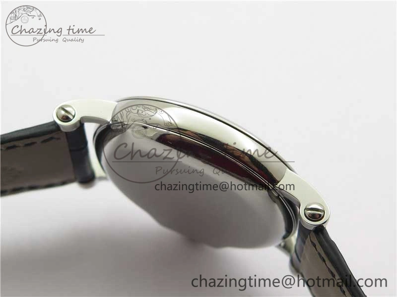 Calatrava 5153 SS ZF 1:1 Best Edition Black Dial on Black Leather Strap A324CS Resilient 8876