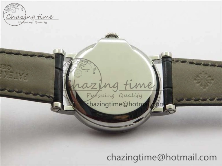 Calatrava 5153 SS ZF 1:1 Best Edition Black Dial on Black Leather Strap A324CS Resilient 8876